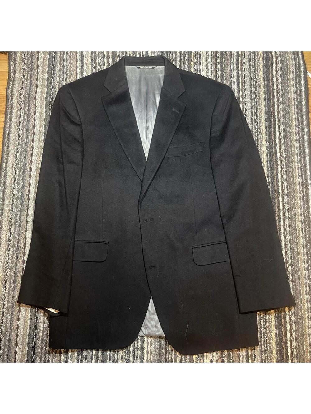 Loro Piana 100% Black Cashmere Blazer 44R Sport Coat Jacket Gianni Filacci